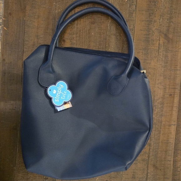 NWT Navy Simply Southern Simply Tote Insert Hand Bag - Picture 1 of 6